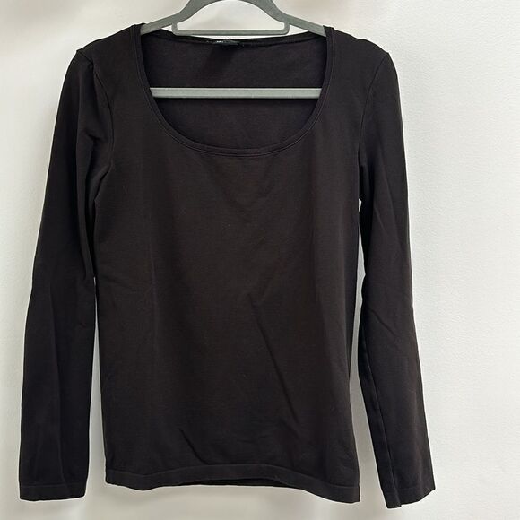 Wolford Long Sleeve Form Fitting Brown Top Large - Picture 1 of 5